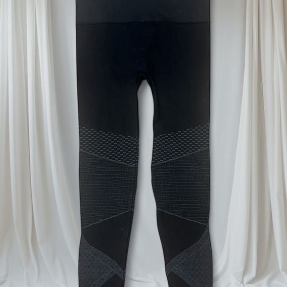 SPANX Blue High-Waisted Moto Leggings with Textured Design - Picture 3 of 4